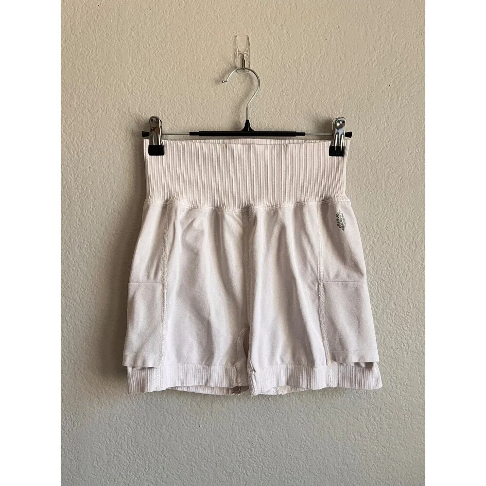 Free People FP MOVEMENT Biker Shorts in White Size M/L